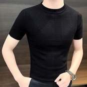 knit short sleeve T-shirt tops 00279