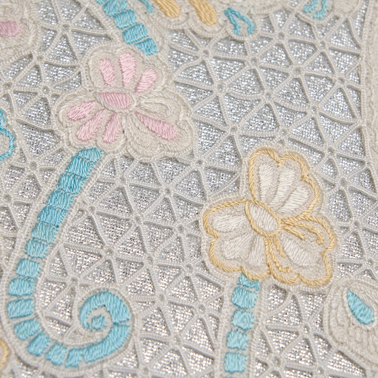 お花の模様 レース編み名古屋帯【未着用品】 | かわの屋