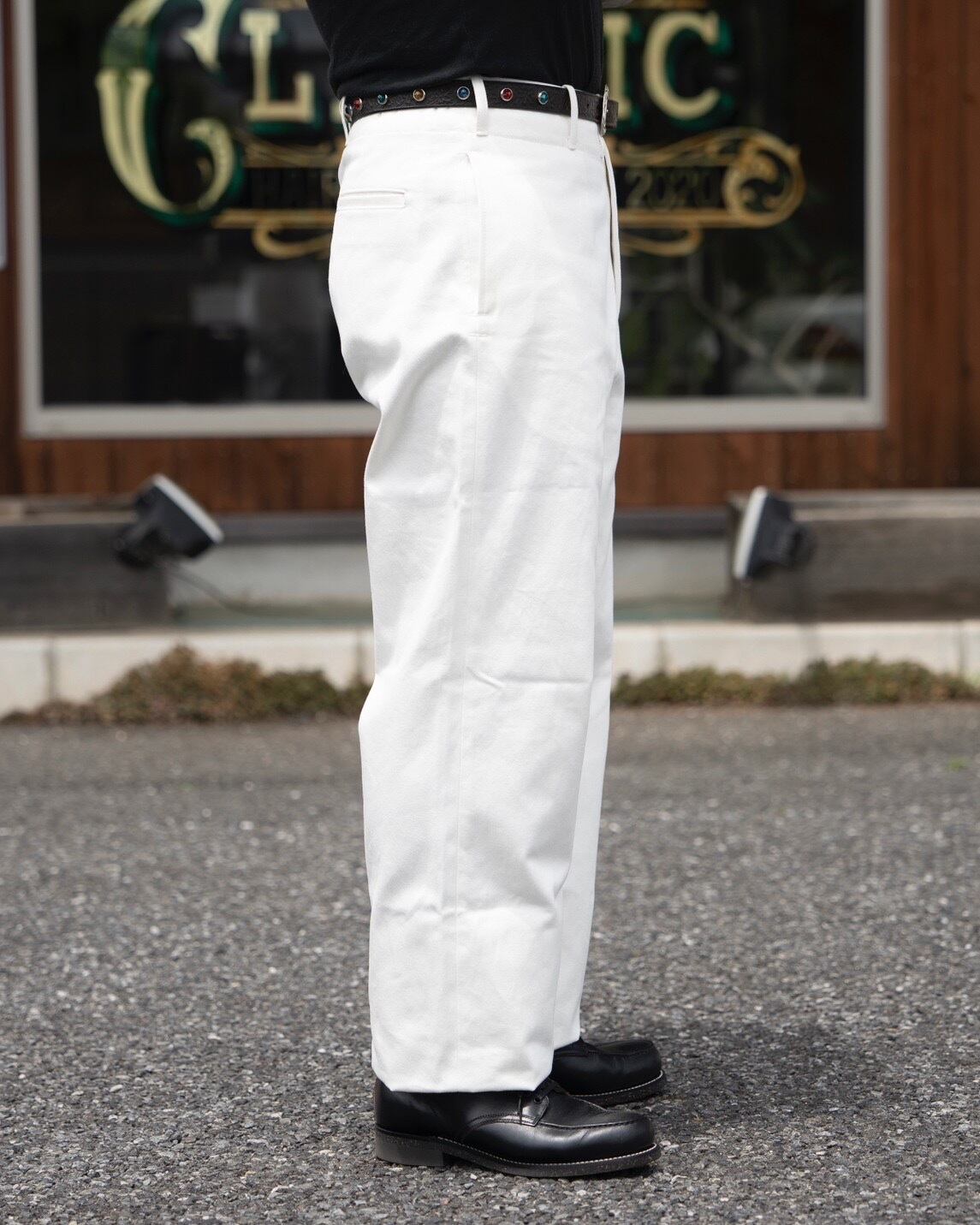 Vintage Style 1945 Prison Pants White | Classic clothing