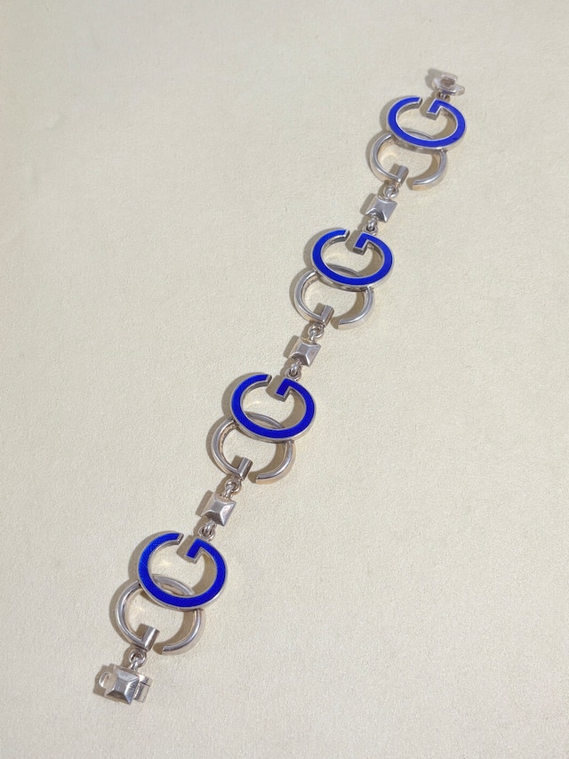 60s Blue Enamel Bracelet -GUCCI-
