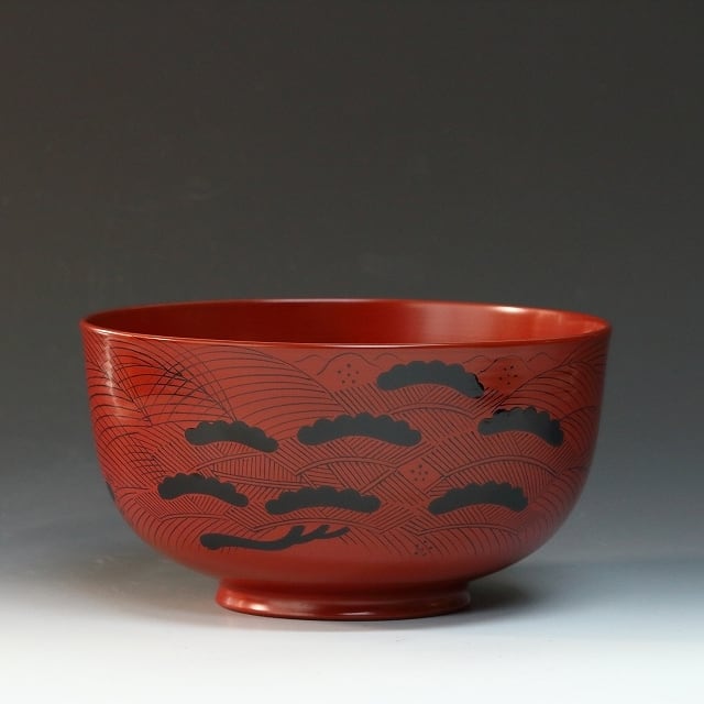 茶道具 木製 漆絵 朱塗 蓬莱蒔絵 菓子鉢 dby10800-s | こがん堂 大阪