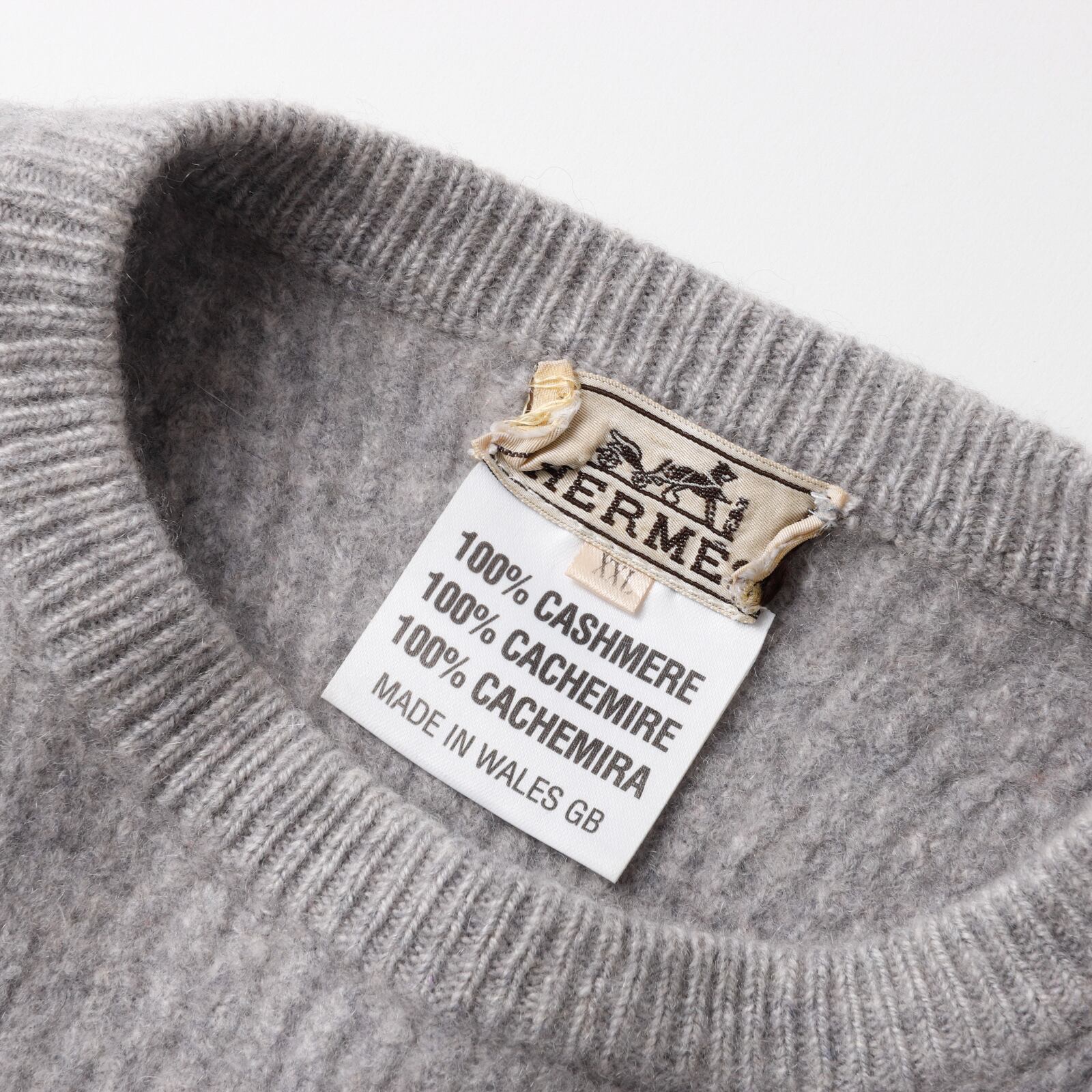 極美品】Hermes cashmere Knit sweater made in Great Britain（UK