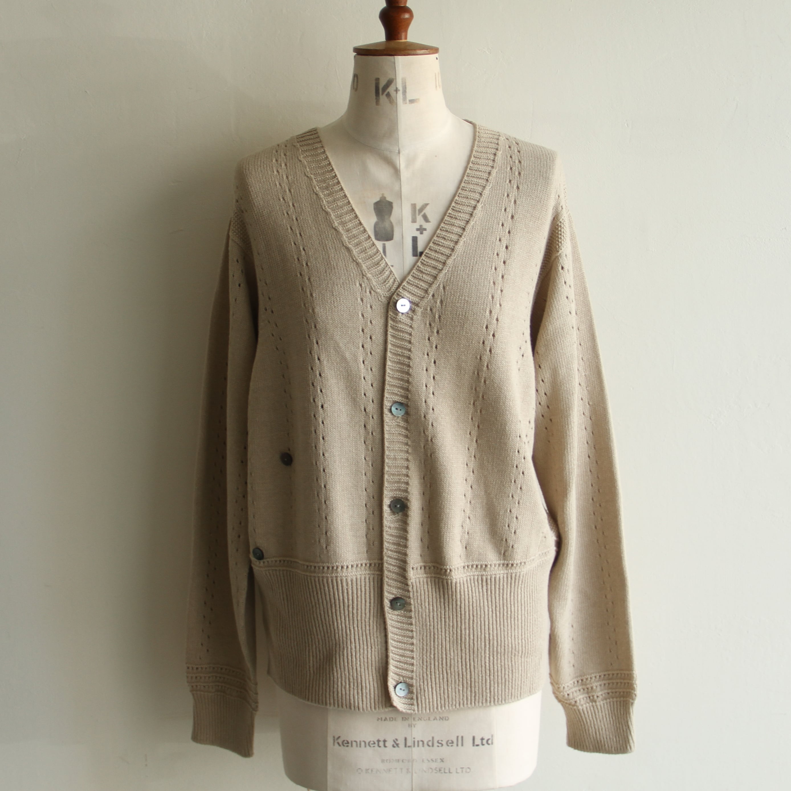 JOICEADDED Geometric eyelet knit cardigan