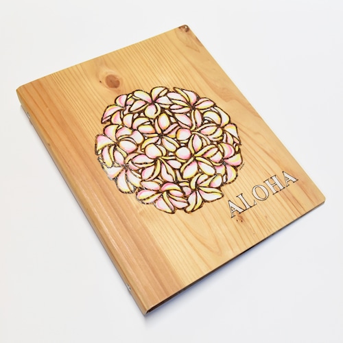 Wood File A4 【Plumeria Circle Pink】