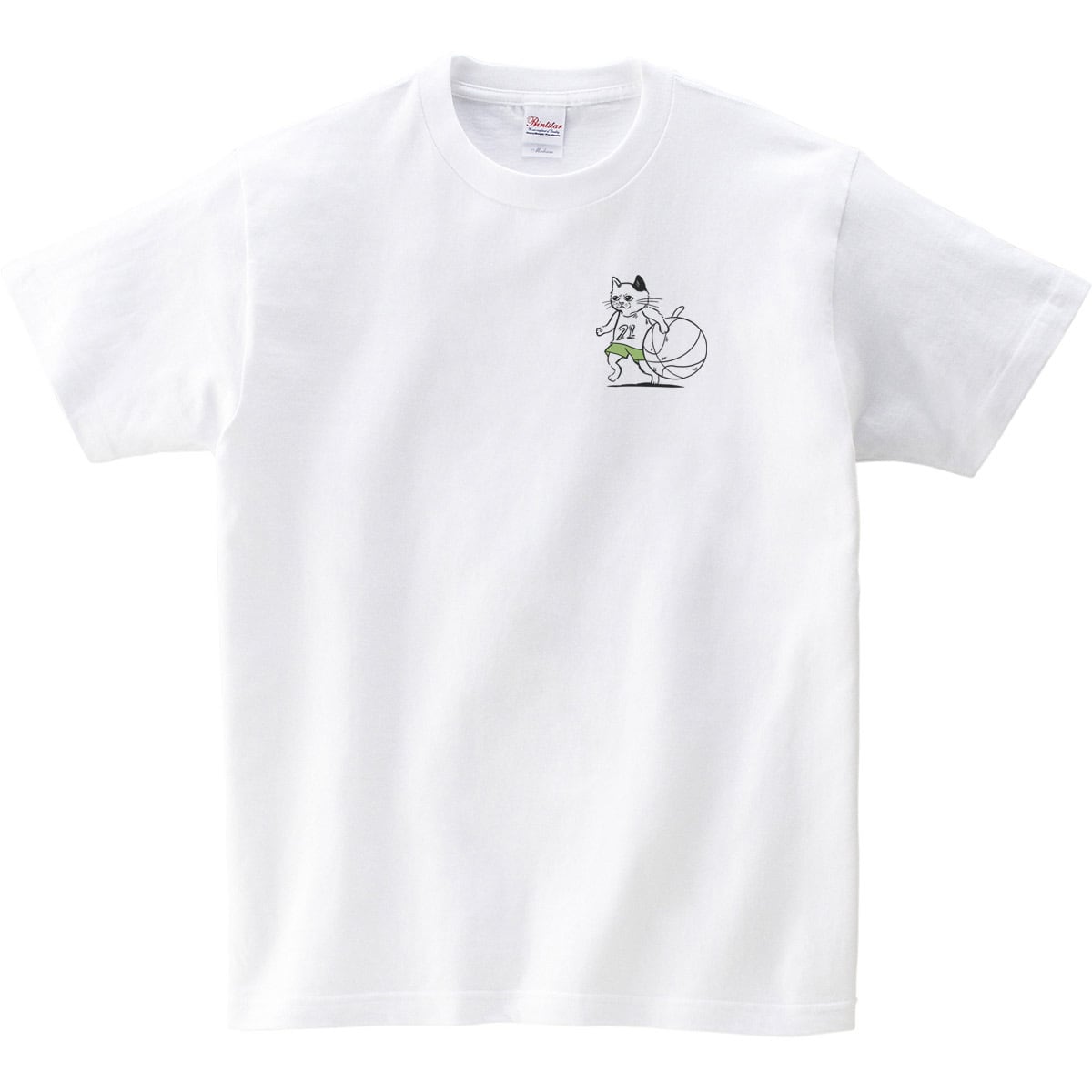 にゃんこ バスケ ドリブル Tシャツ cat53 イラスト 猫 ねこ ネコ