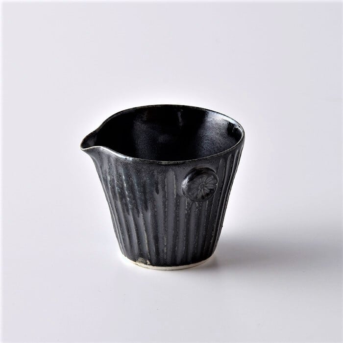 こくようせき】黒曜石鎬彫 花押片口小付 | 乃利陶窯オンラインショップ。