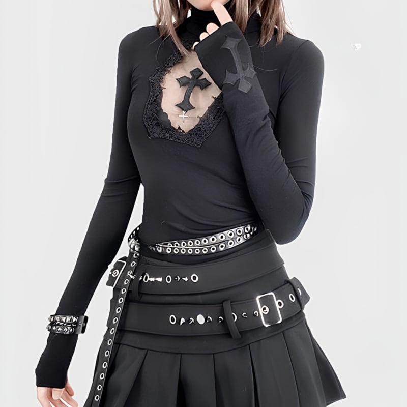 Gothic cross top r0023