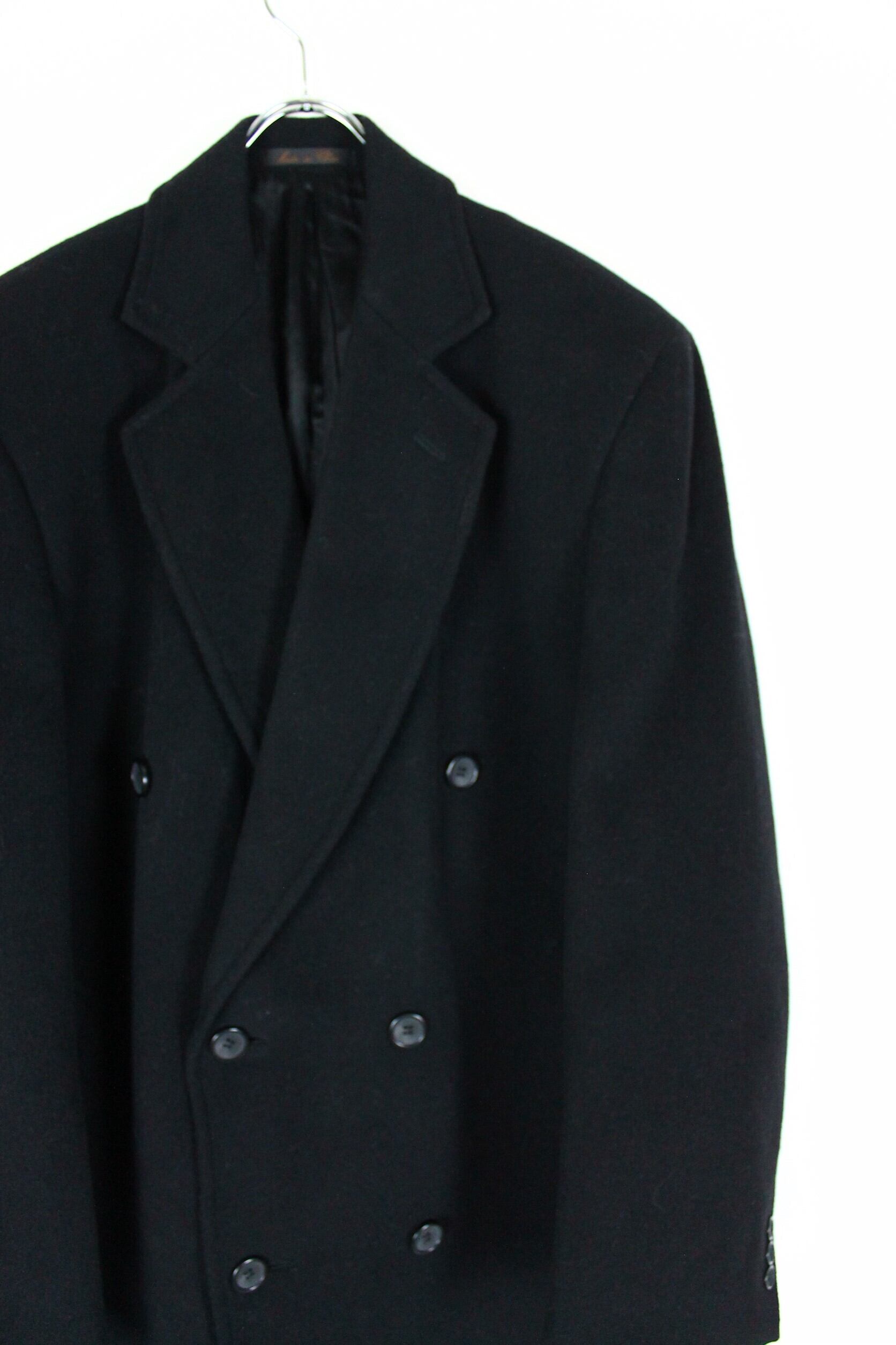 15万 即完 極上カシミヤ【1piu1uguale3】ブラック ダブルチェスター 15