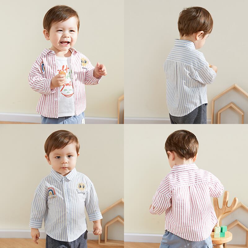 ベビーシャツ2020年秋新作ベビーコットンウエスタン風トップス子供長袖秋服 Duduベイビー76110512389