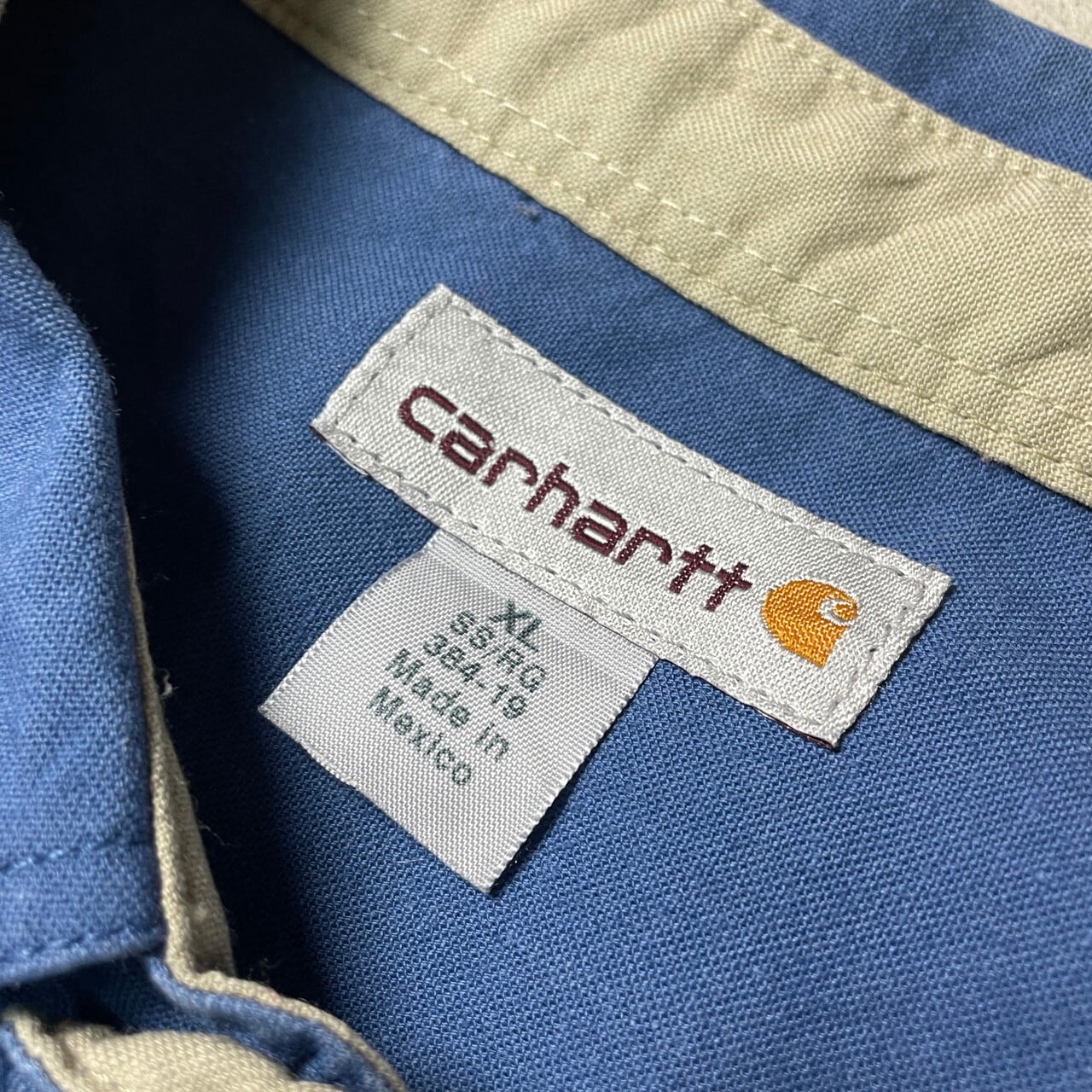 V581【Carhartt】刺繍ロゴ つなぎ【メンズ40】ネイビー