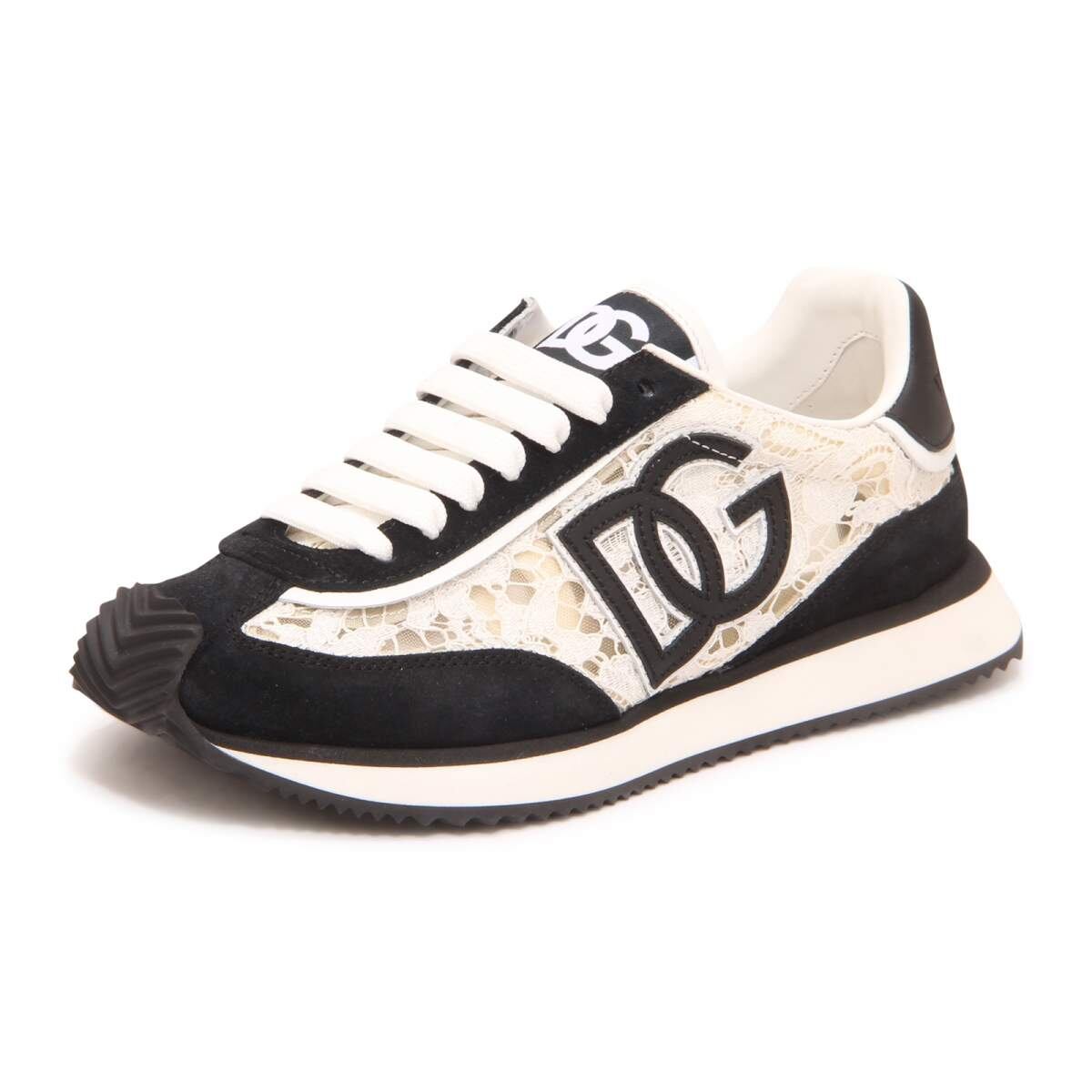 DOLCE & GABBANA レディース スニーカー スエード ブラック