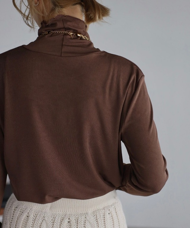 シアーリブタートルプルオーバー