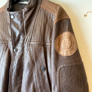 gianfranco ferre biker motif leather jacket 