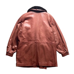 vintage CLAUDE MONTANA leather riders coat