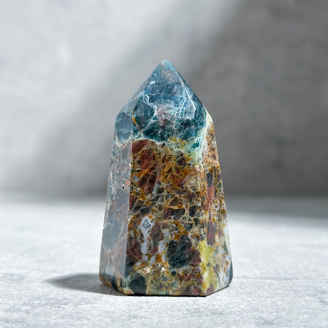 ブルーアパタイト タワー型35◇Blue apatite ◇ 天然石・鉱物・パワーストーン