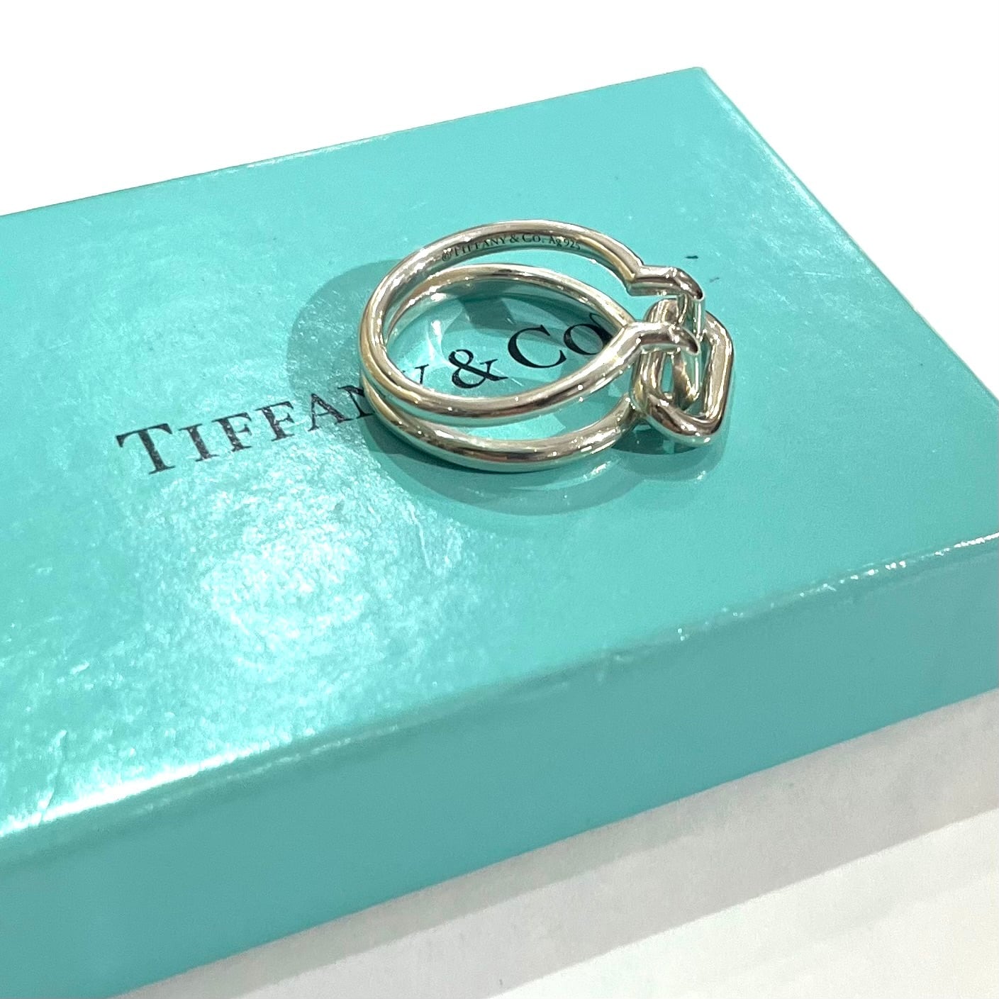 TIFFANY&CO.】ハードウェア 2ロウ リンク リング／スターリング