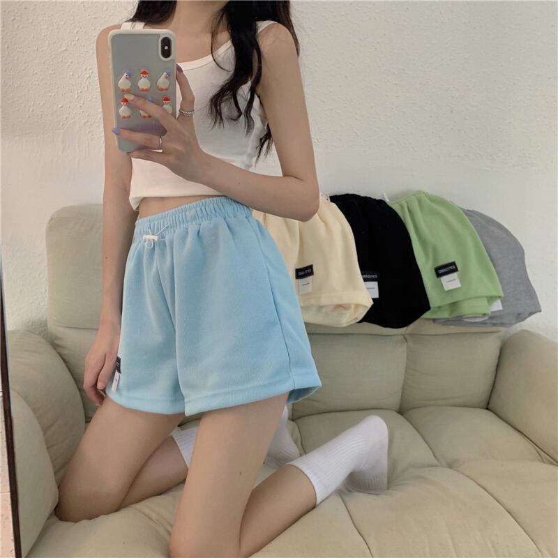 パンツ ルーズ薄手サマーブラックハイウェストショーツ 夏物 ブルマー 1号婦人70951287150