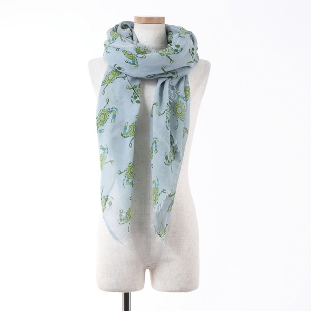 蟹柄ストール スカーフ コットン 大判コットンストール クラブ 蟹 変柄 変わり柄 面白柄 ユニーク