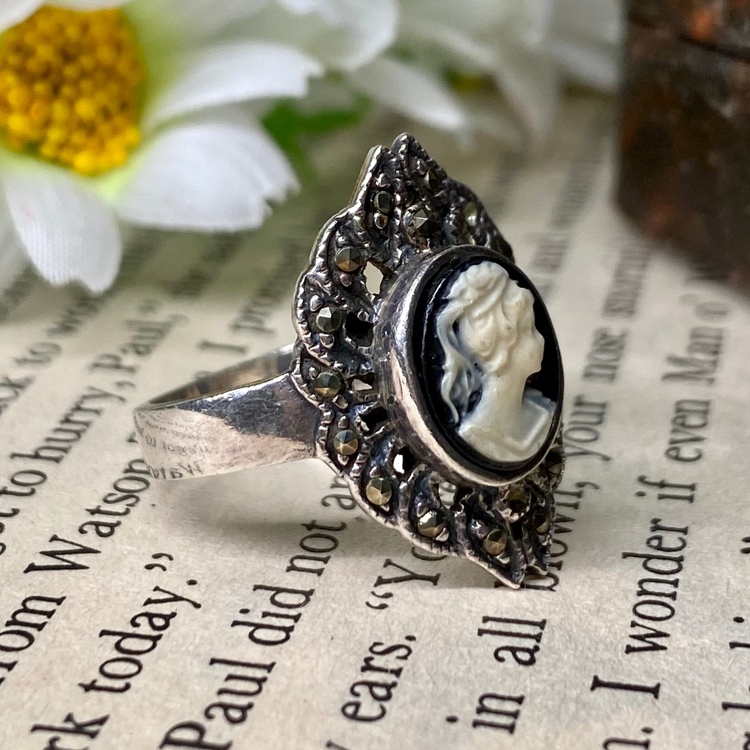 シルバー925 マーカサイトリング トルコ製 シルバー925 マーカサイト