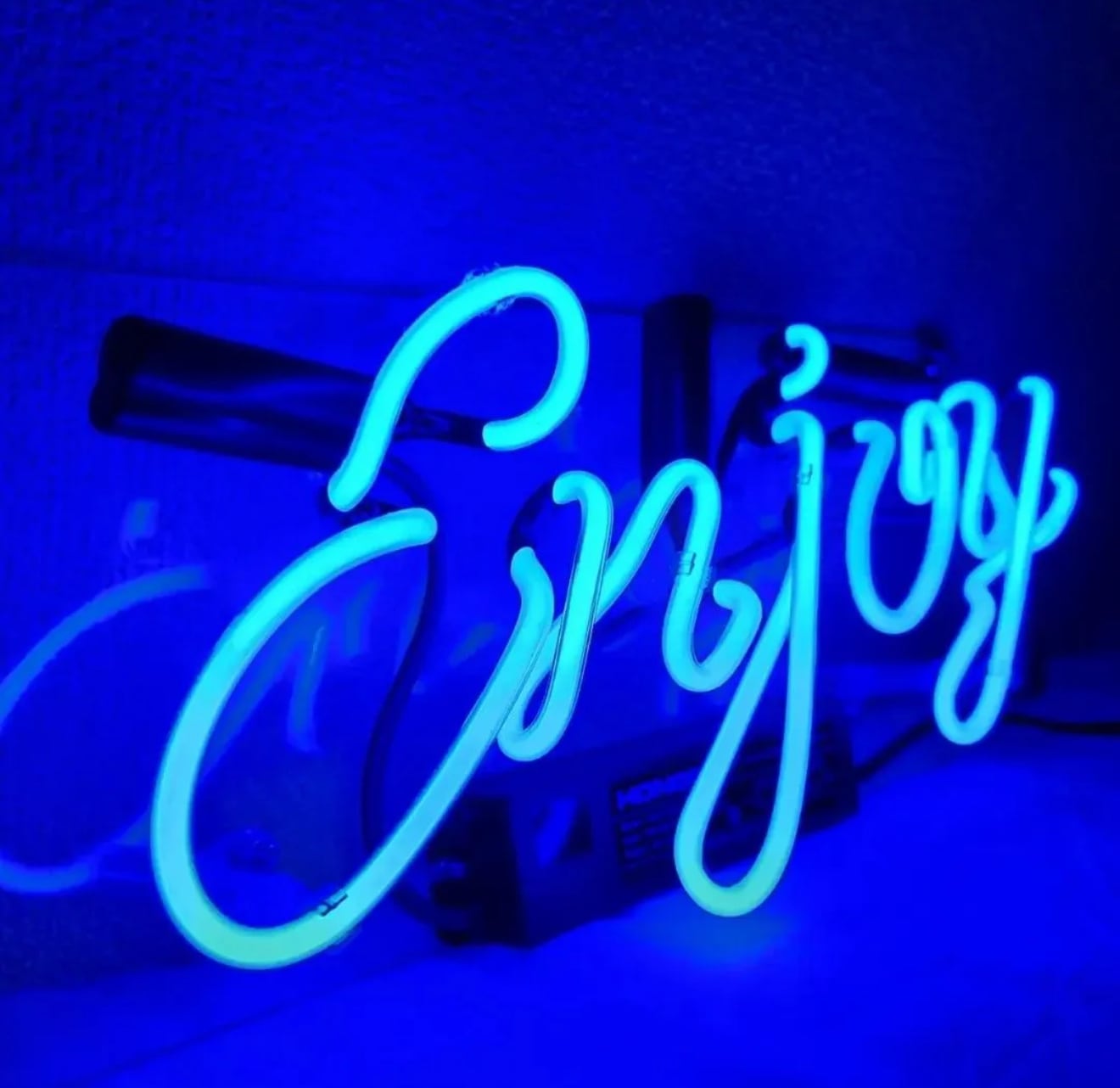 オーダーメイド ネオン管 ブルー ENJOYネオンライト 看板 LED