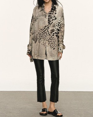 レオパードルーズシャツ A0812