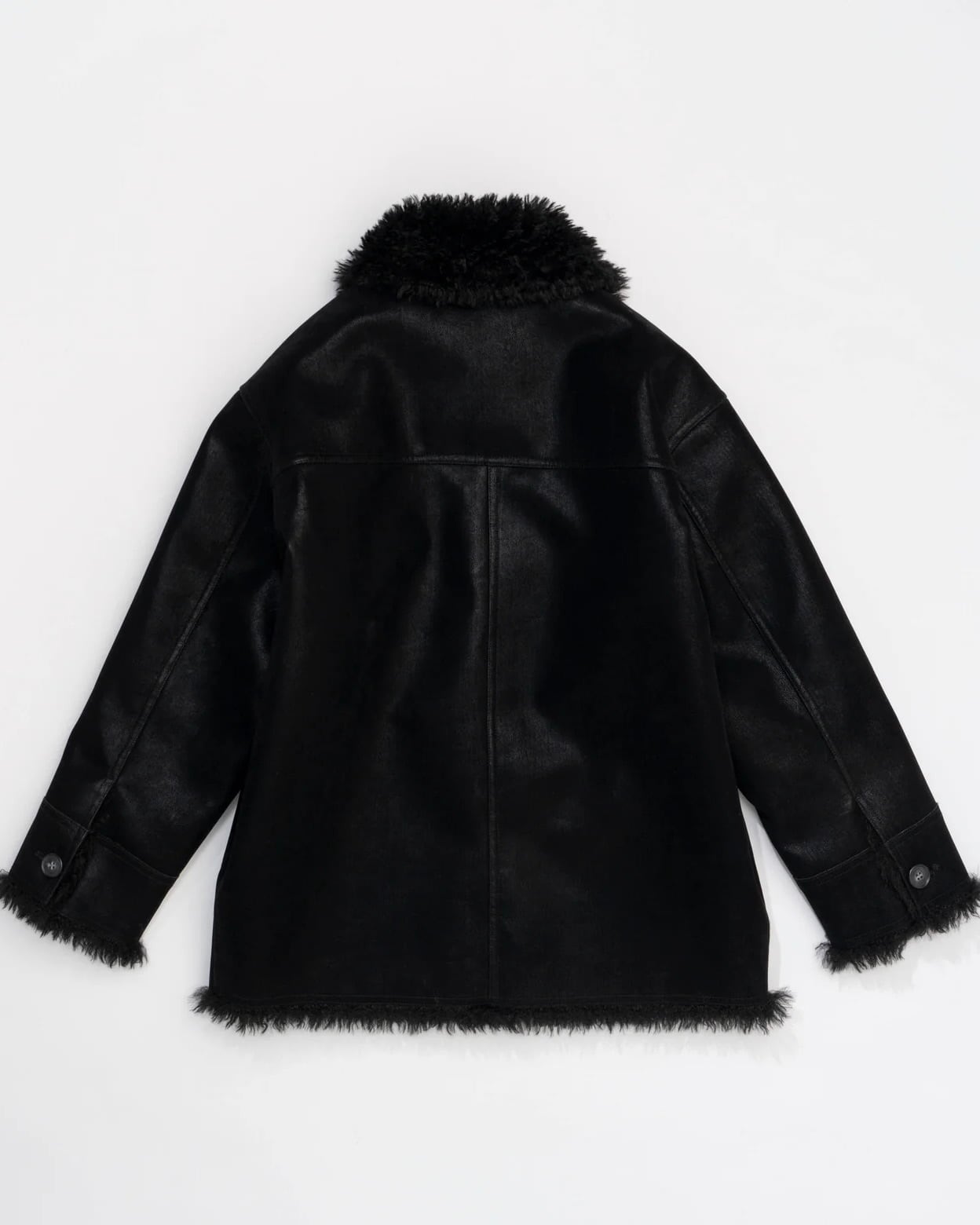 MAISON SPECIAL】Reversible Vegan Leather Mouton Blouson | idealclasse