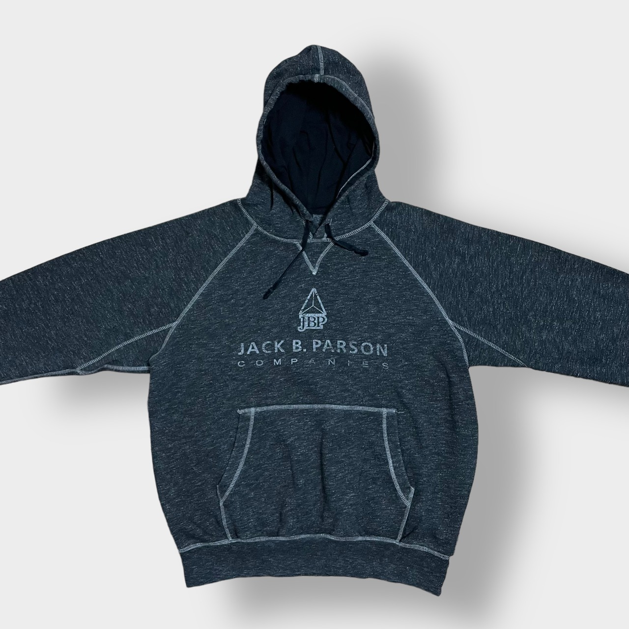 【JBP】企業系 企業ロゴ 企業パーカー パーカー ラグランスリーブ ロゴ プリント プルオーバー フーディー スウェット US古着