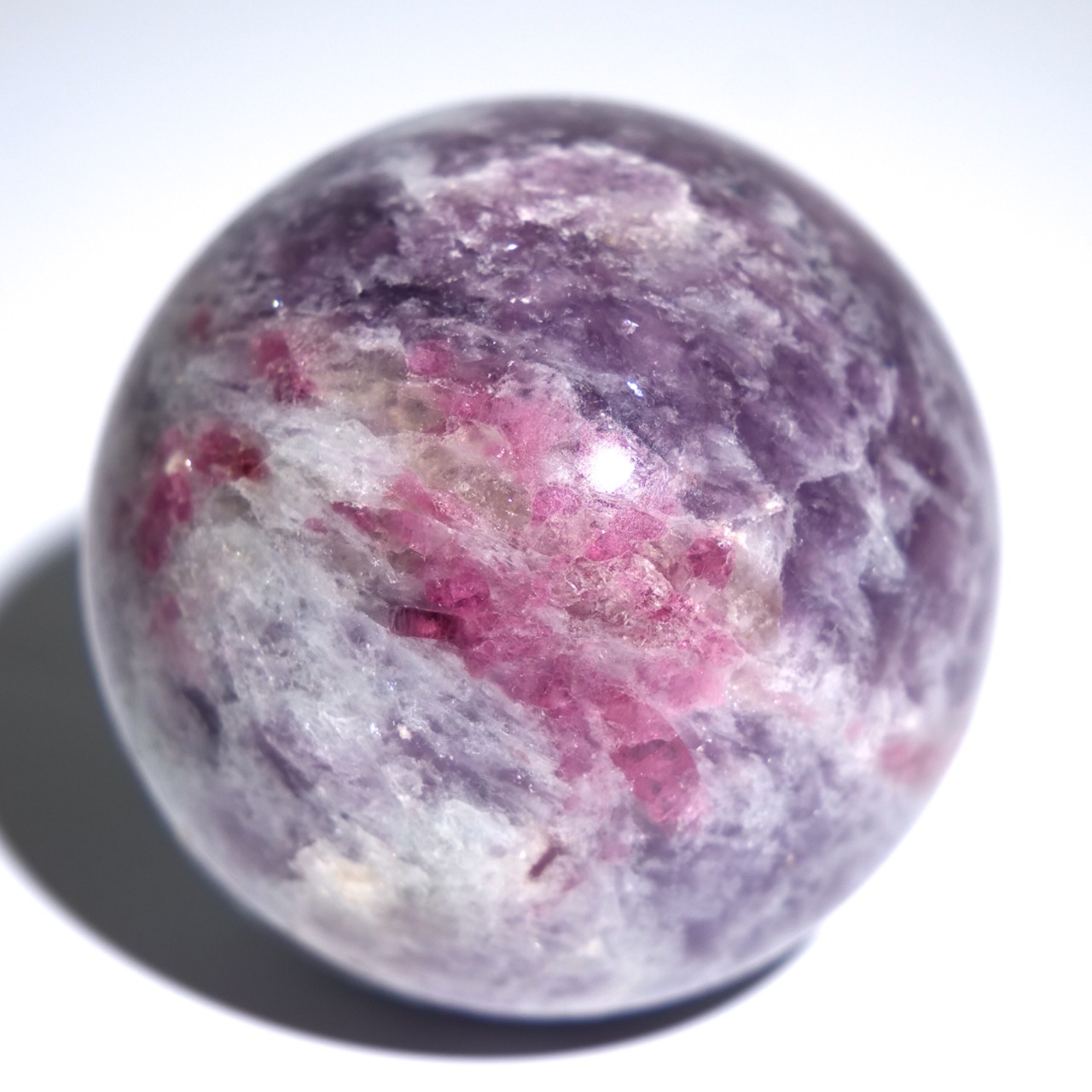 ユニコーンストーン レピドライト ピンクトルマリン / スフィア【φ4.7cm】