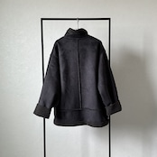 【受注予約1週間】スタンドカラームートンオーバーCO/チャコール