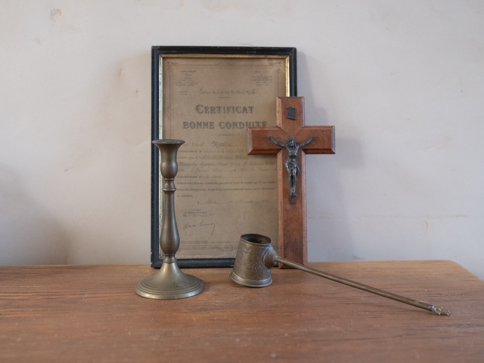 教会で使われていた ろうそくの火消し? キャンドルスナッファー フレンチアンティーク