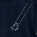 空中ブランコ 黒猫 Ｔシャツ ネイビー メンズ レディース 半袖 tシャツ 紺 父の日 夏 綿 コットン100