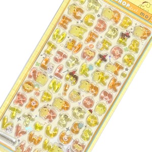 ボンボンドロップシール　もじ　ポムポムプリン