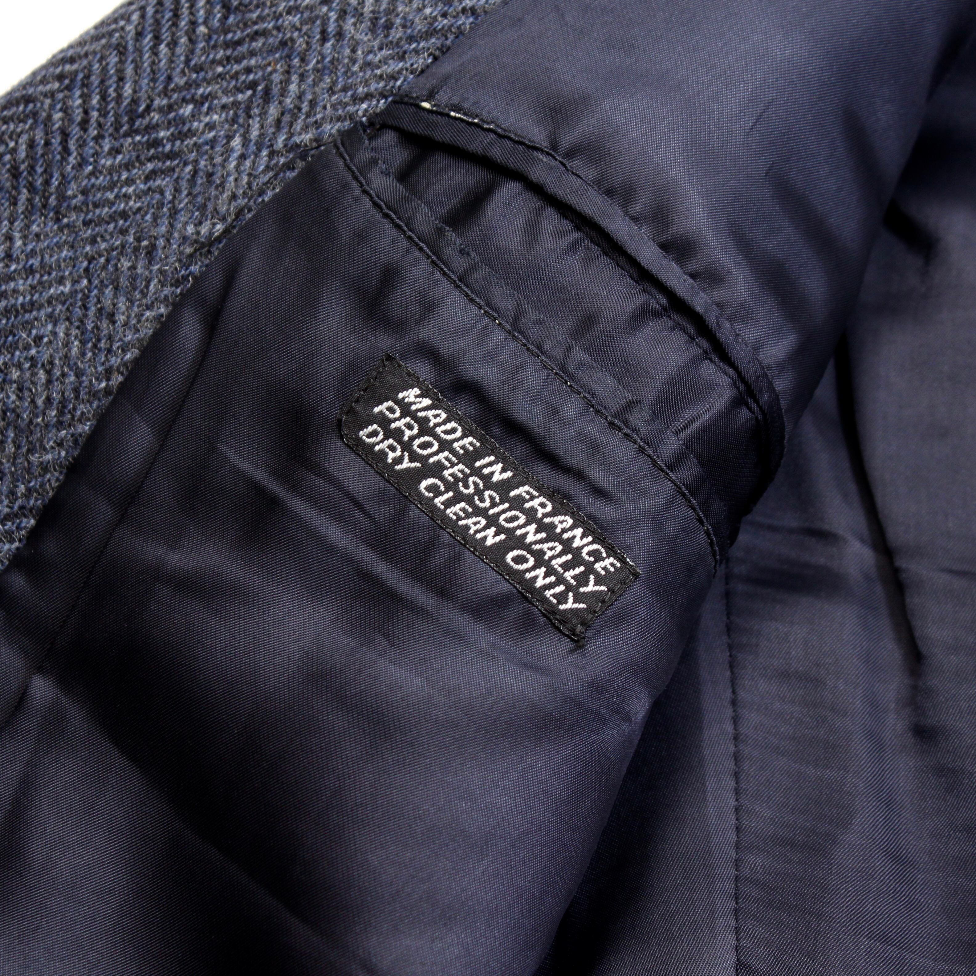 0626. 1980's Yves Saint Laurent Herringbone tailored jacket made