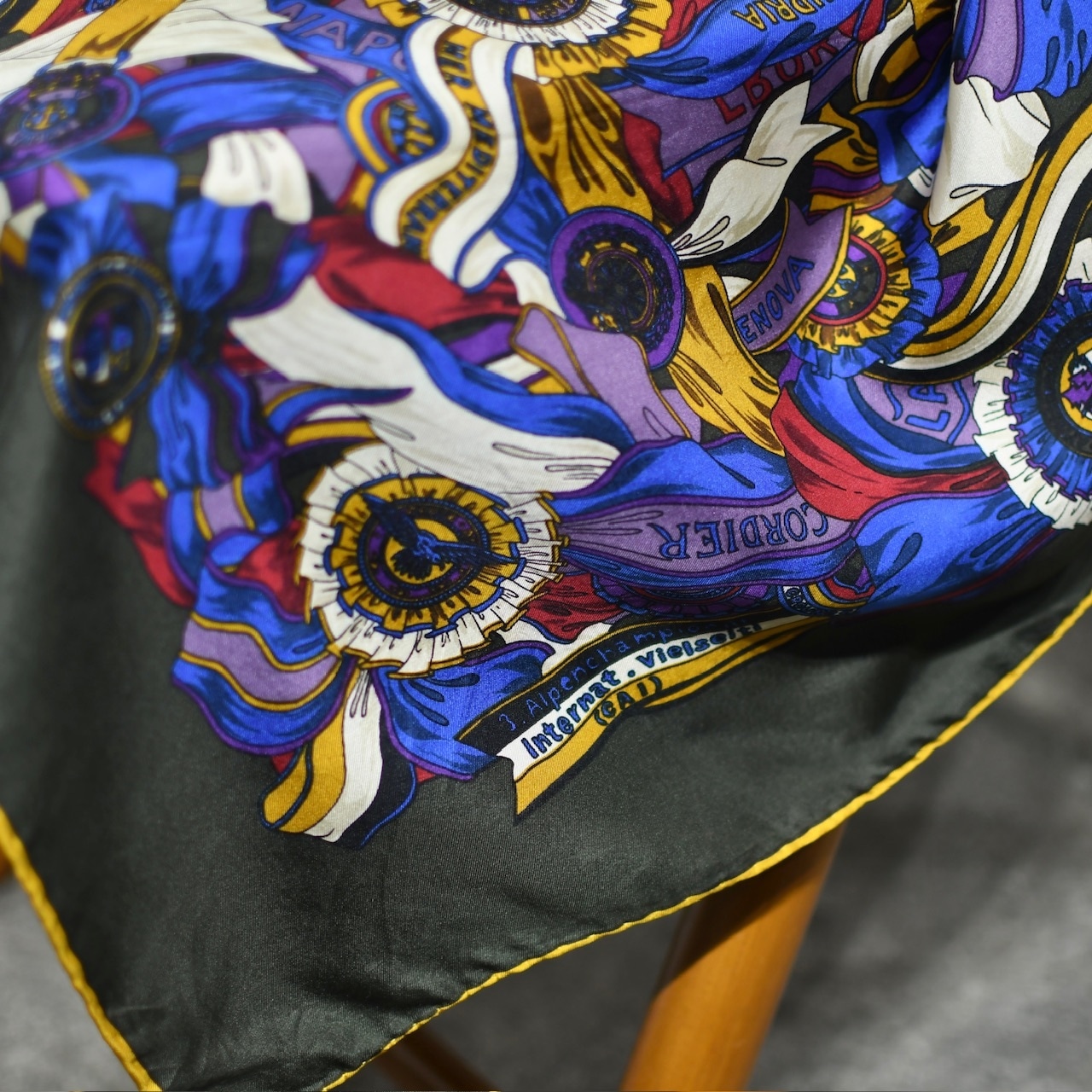 pattern silk scarf