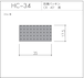 HC-34（CR 40° 黒）1m　防潮パッキン