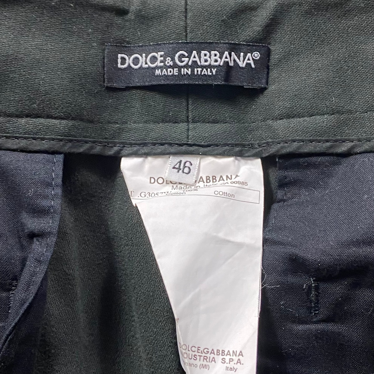 DOLCE&GABBANA charcoal color moleskin cargo pants