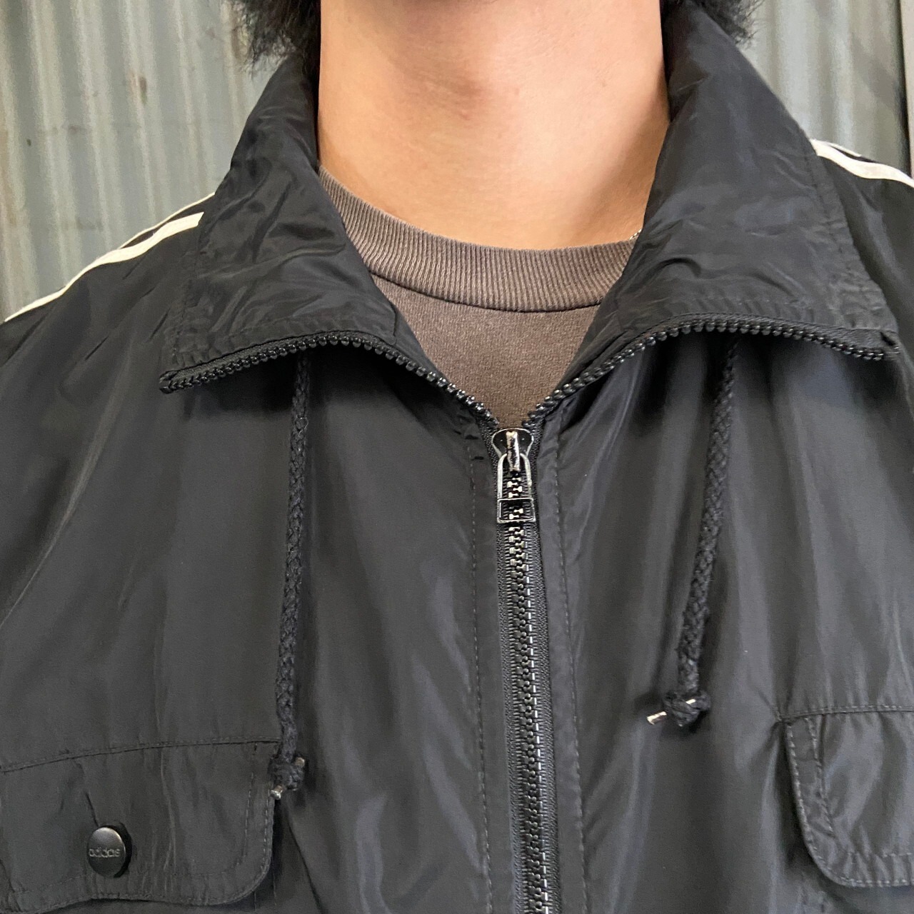 00年代 adidas アディダス ロゴプリント 4ポケット サイドライン 