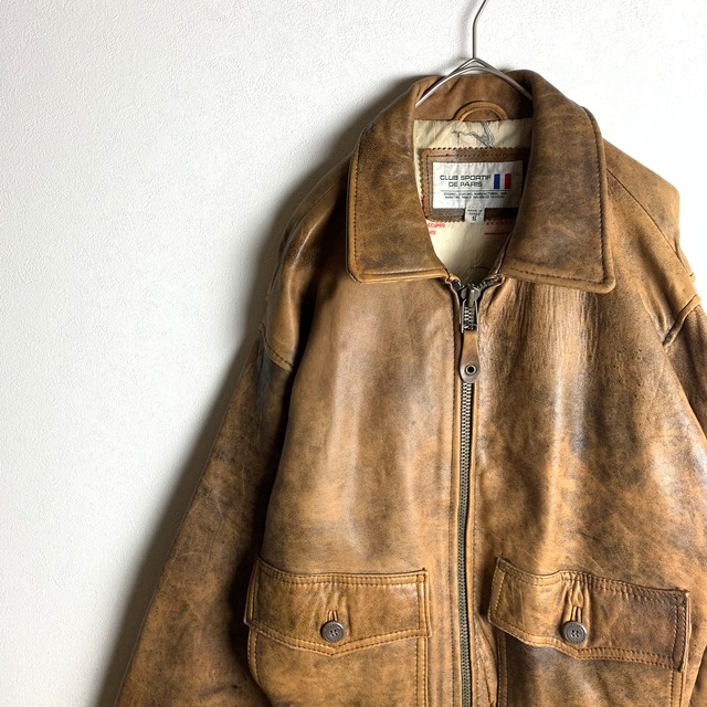 ～"leather jacket" dusty brown～