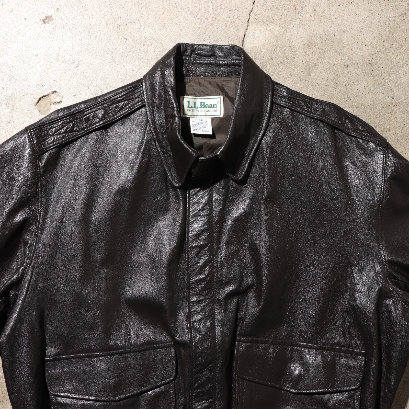 極美品 XL エルエルビーン USA A-2 レザージャケット L.L.Bean 極美品 XL エルエルビーン USA A-2 レザージャケット L.L.Bean
