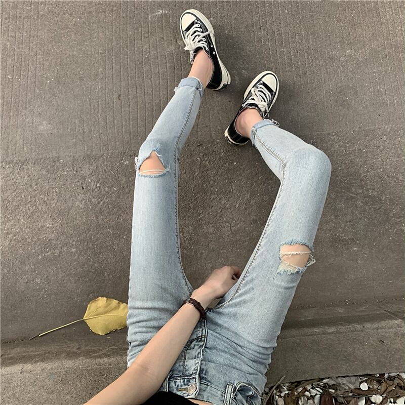 ジーンズ レディーススプリングパンツ ハイウェストウェストスリム 春物 YY-ファッション23839665412