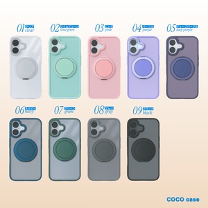 360℃回転するリング付きマットケース（クリア）