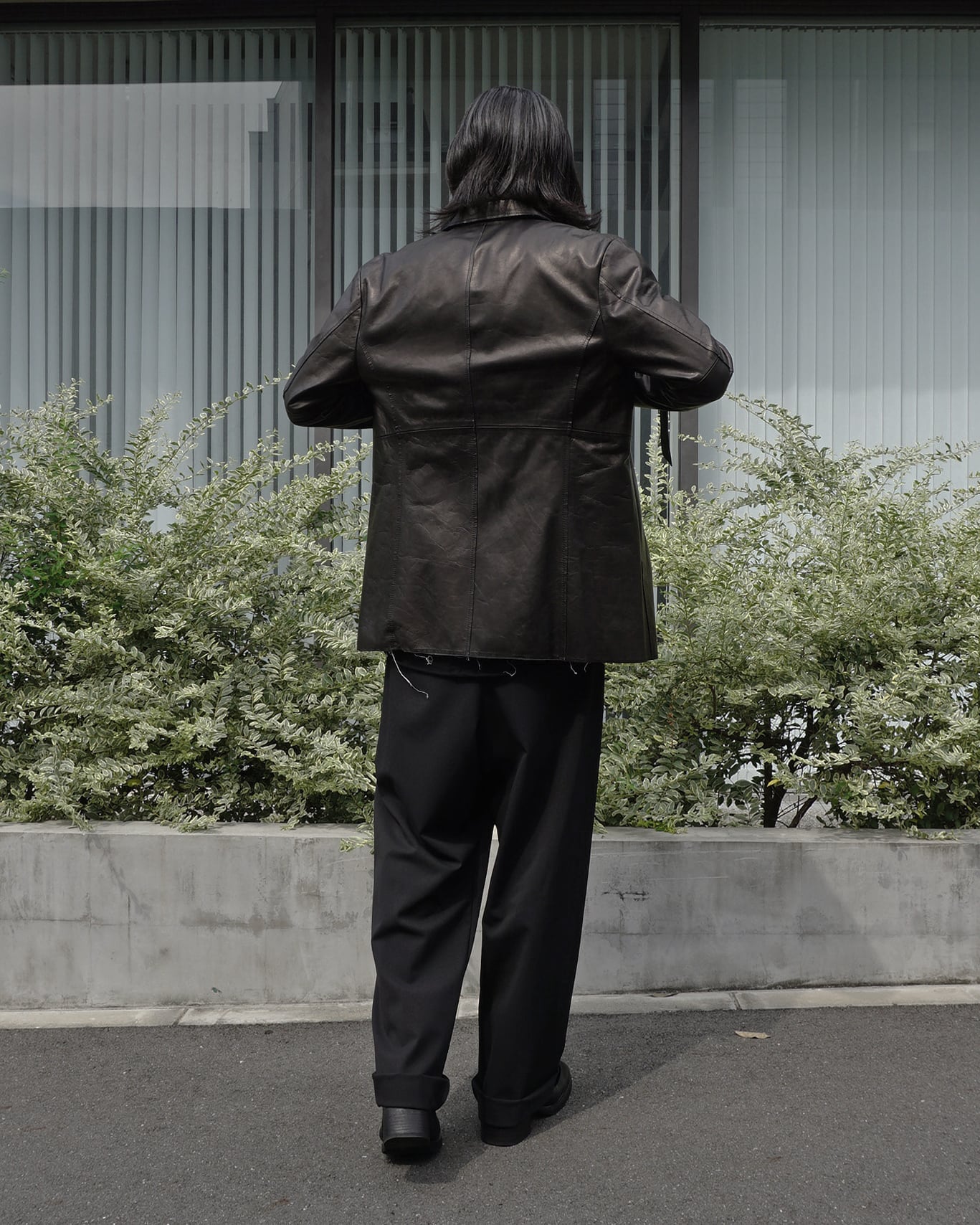 ご予約品 ASKYY / TAILORED LEATHER JACKET / BLK (全額お支払用