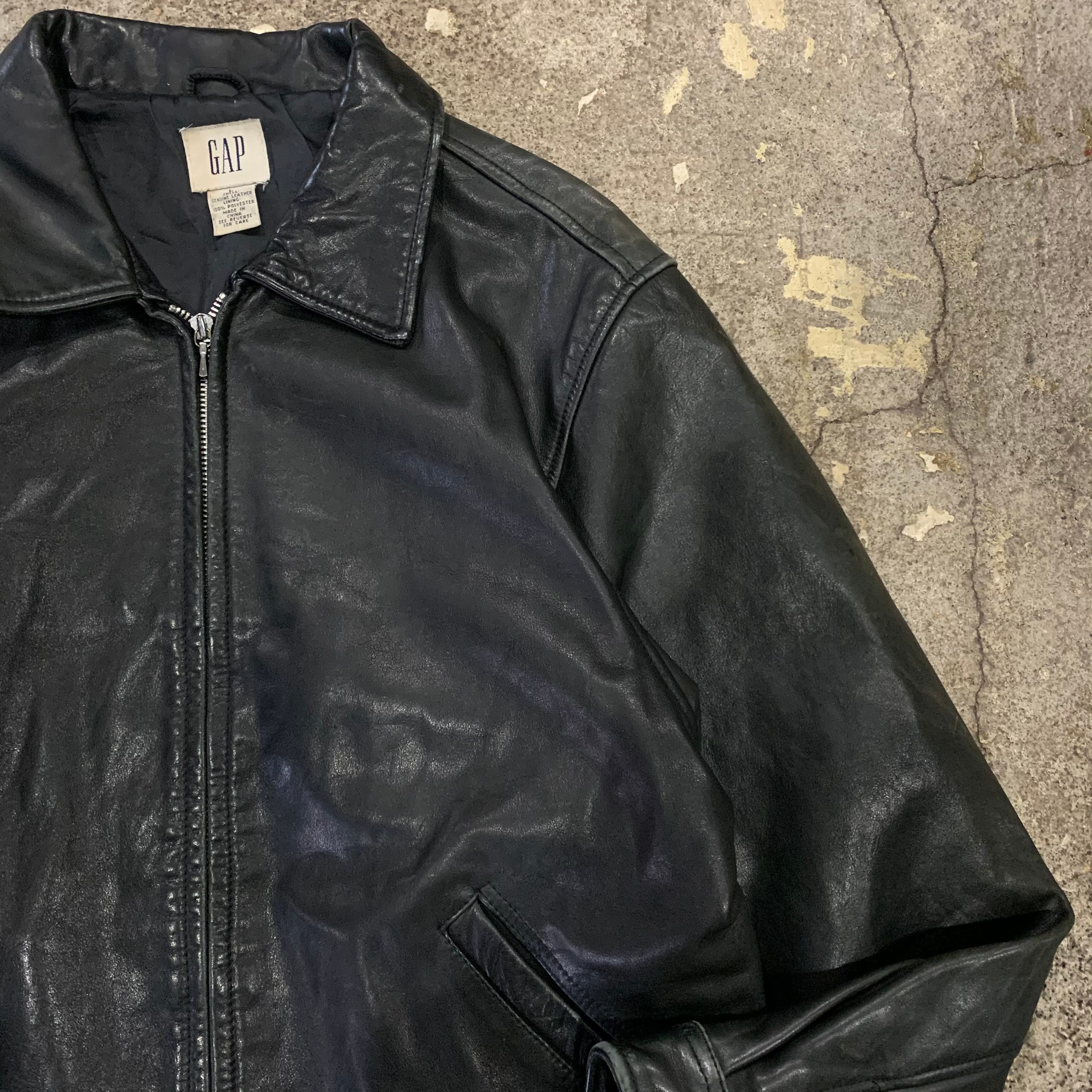 90s old GAP leather jacket | What 