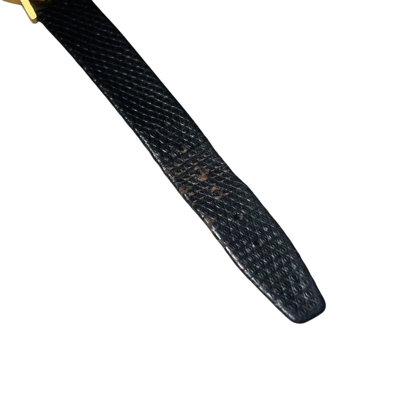 MOVADO gold color case blue shell dial quartz watch “Museum”