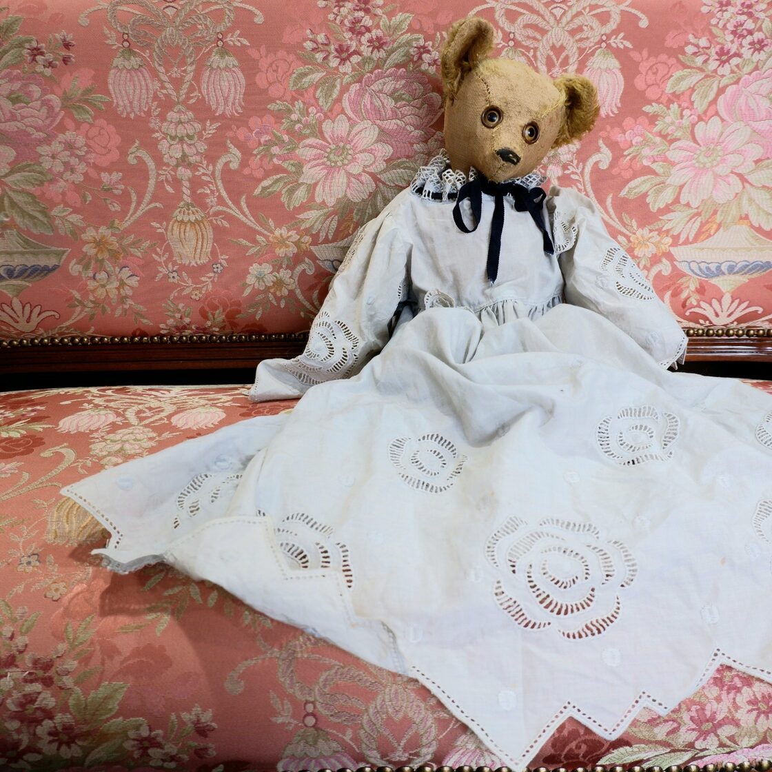 コットンレース ドレス アンティーク テディベア くま 愛されすぎた 