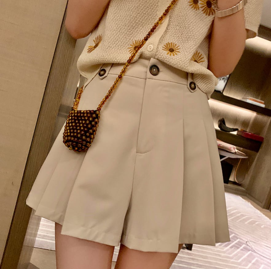 プリーツショートパンツ Honeyant