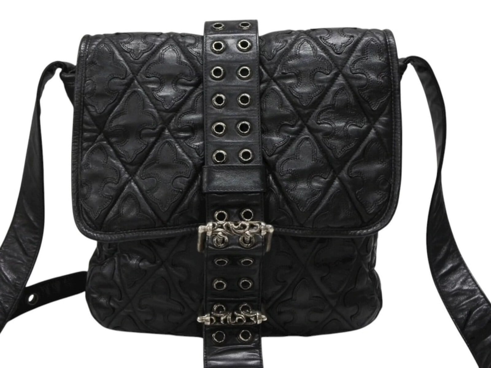 CHROME HEARTS クロムハーツ G BENDER バッグ ショルダーバッグ セメタリー クロスパッチ BS フレア ローラーベルト