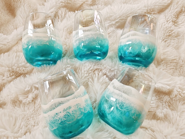 484.オーシャンレジンアート 海のグラス