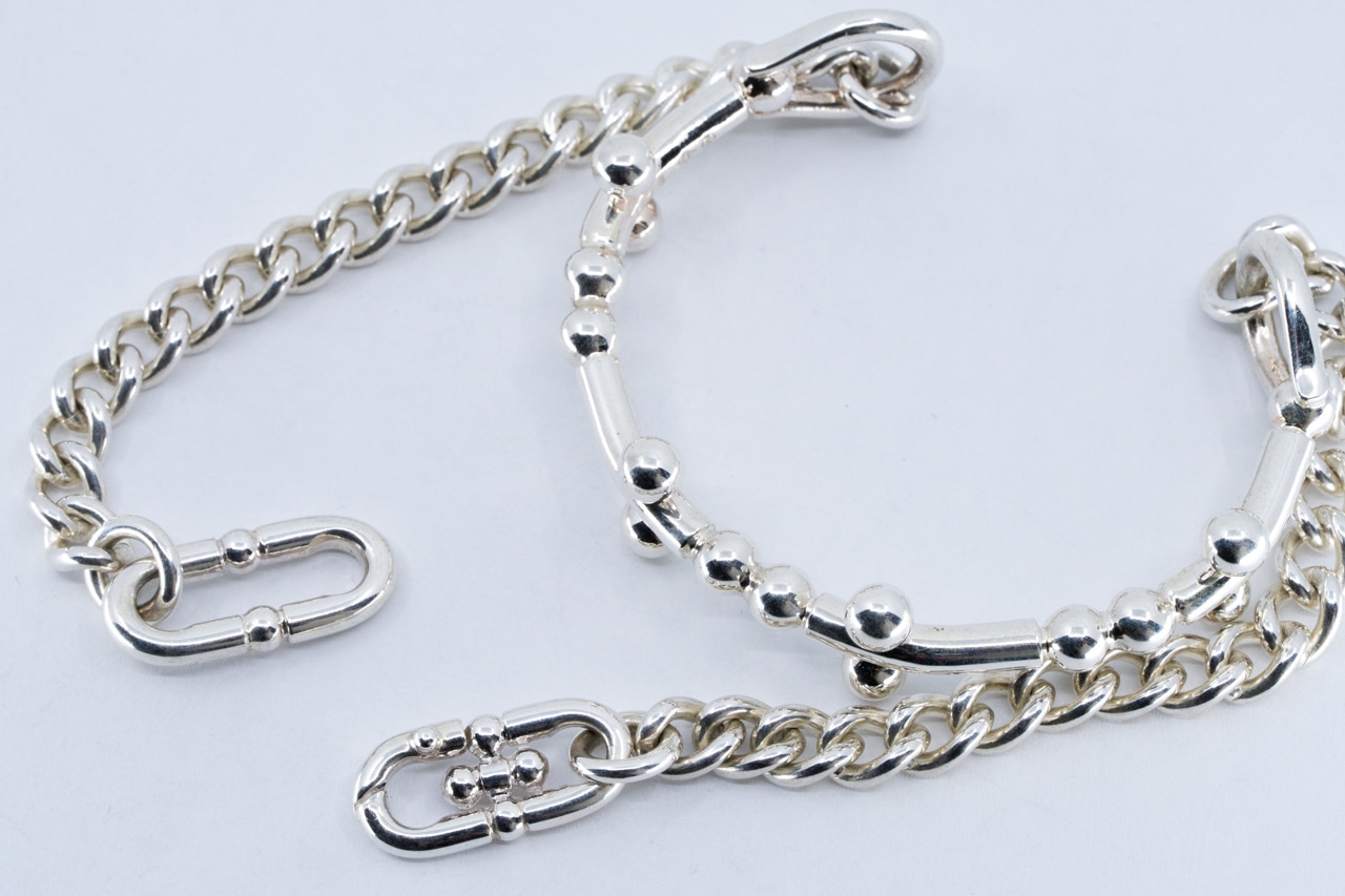 BN-115 BP Cross Junction bangle (Double Gurumetto chain)