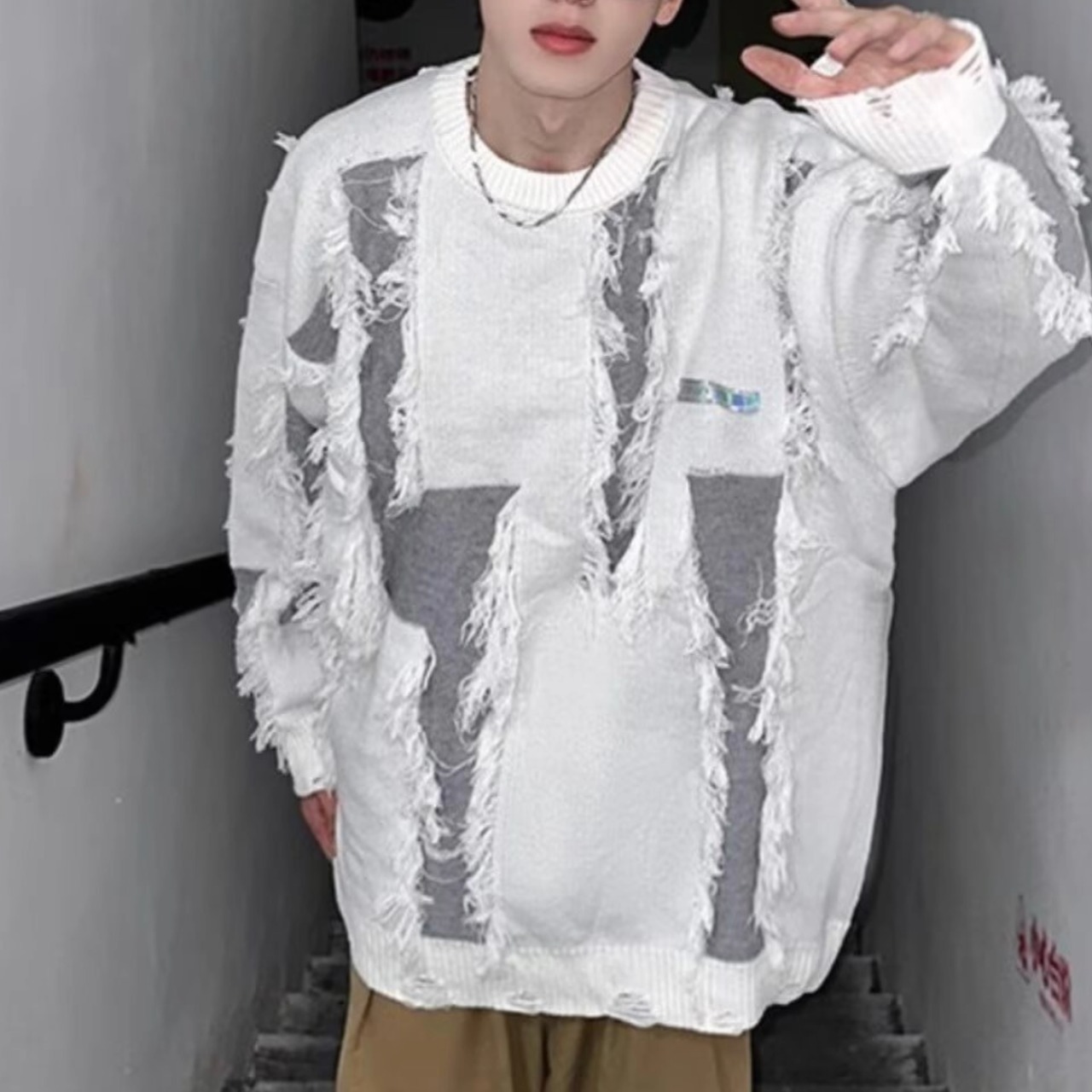 Contrast Crewneck Top TB2570・画像8